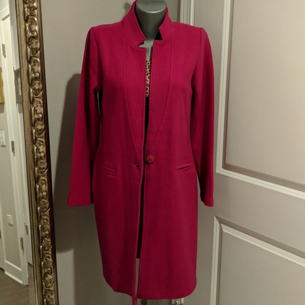 Hot Pink Blazer / Jacket / Coat w/Notch Collar